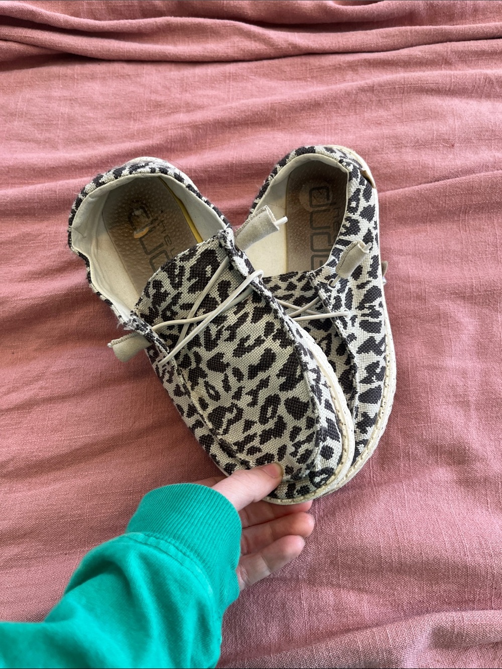 Hey dudes Leopard Print Slip-On Shoes - Beige/Black